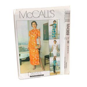 McCalls M4369 Misses Cheongsam Dress Pattern Size 8-14 uncut